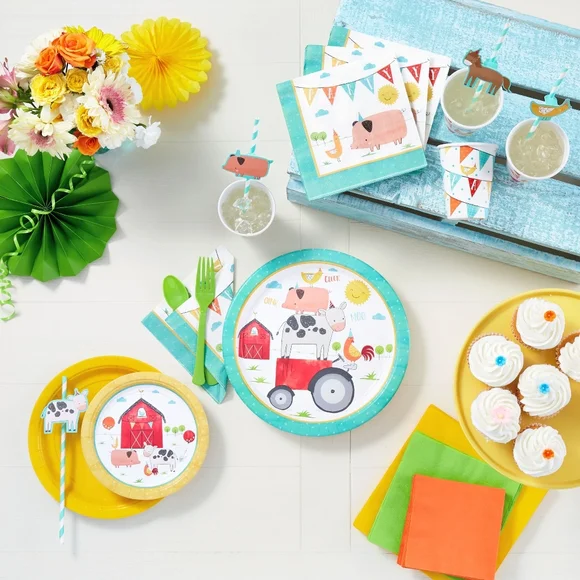 Birthday Party Farm theme bundle NWT